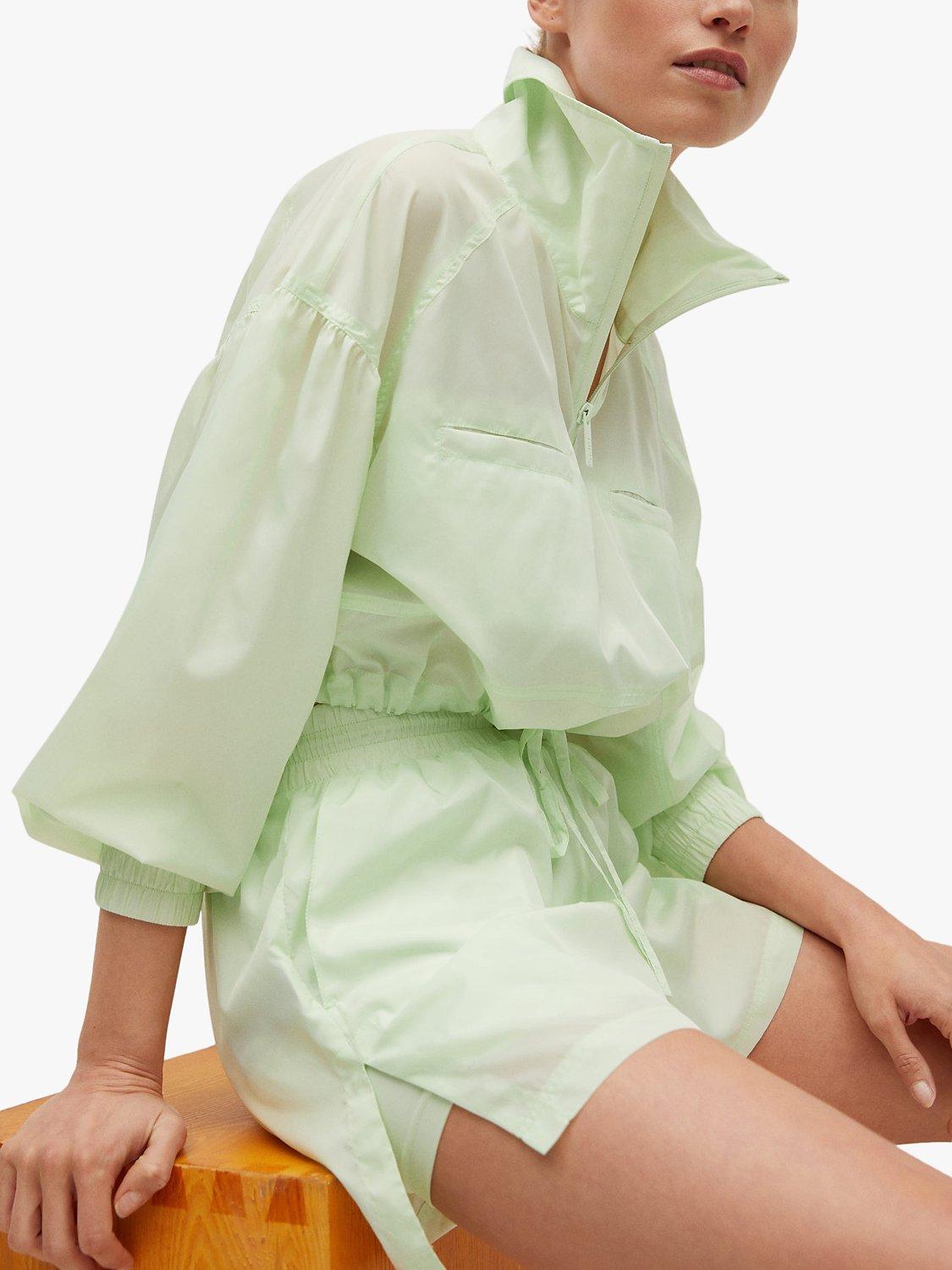 Product image 5 of 7, which shows Mango Sporty Cropped Water Repellent Sweatshirt, Green, S