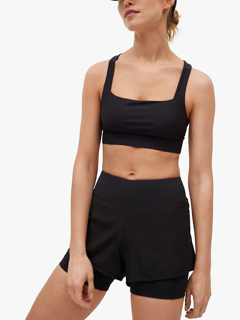 Mango Technical Sport Shorts, Black