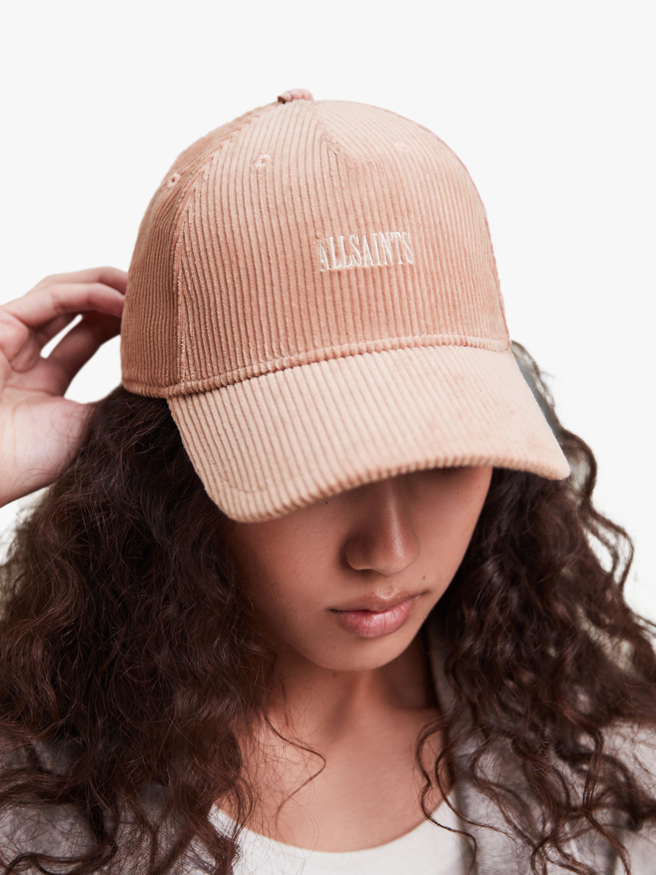 Product image 1 of 5, which shows AllSaints Willa Baseball Cap, Blush Pink, One Size