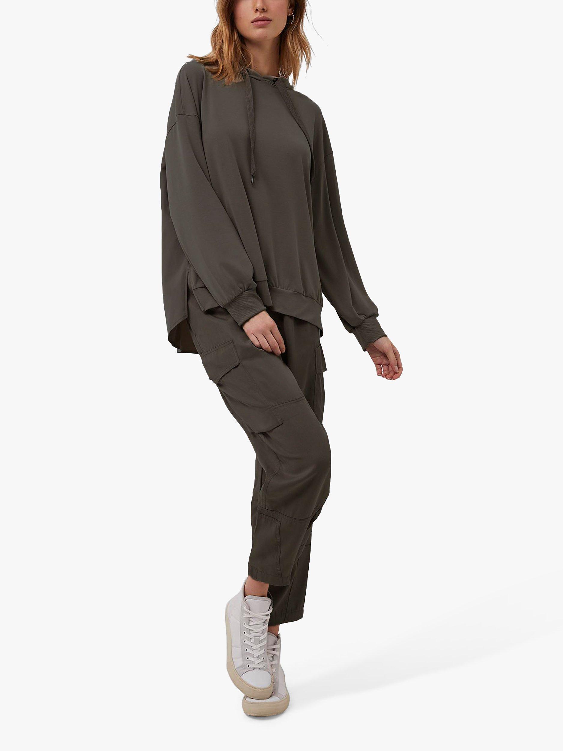 French Connection Reyna Cupro Joggers, Deep Moss