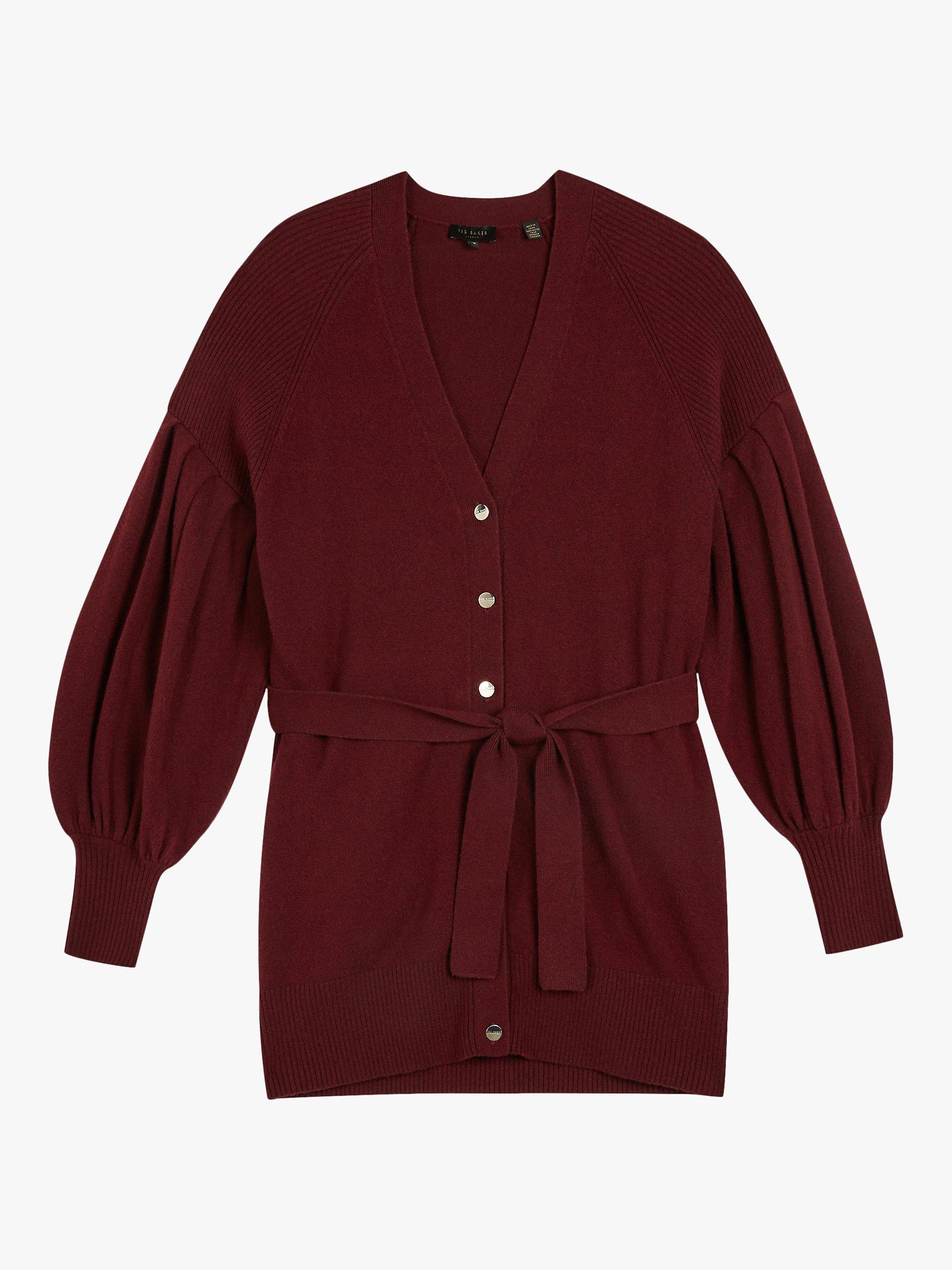 Ted Baker London Burgundy Wool online Cardigan Sweater