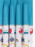 Harlequin Just Keep Trucking Pencil Pleat Blackout Lined Children's Curtains, Blue/Multi