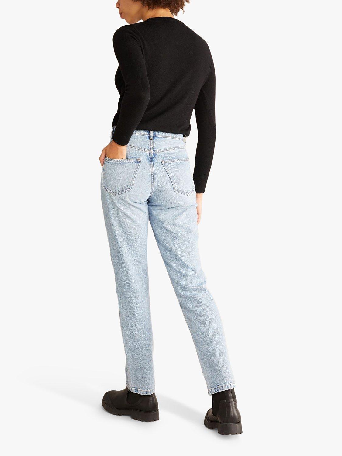 Product image 2 of 4, which shows Albaray Straight Leg Jeans, Light Blue, 10