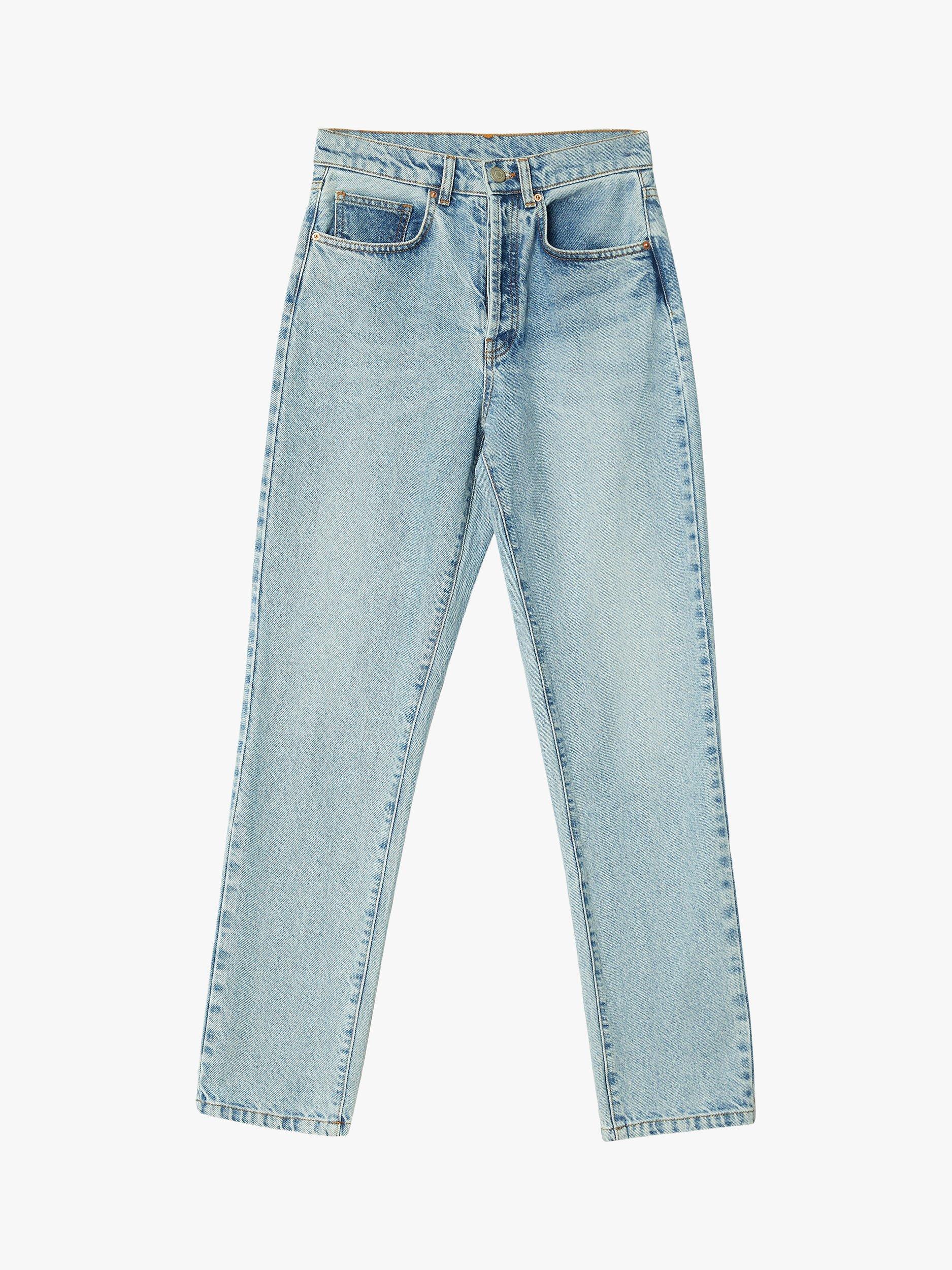 Product image 4 of 4, which shows Albaray Straight Leg Jeans, Light Blue, 10