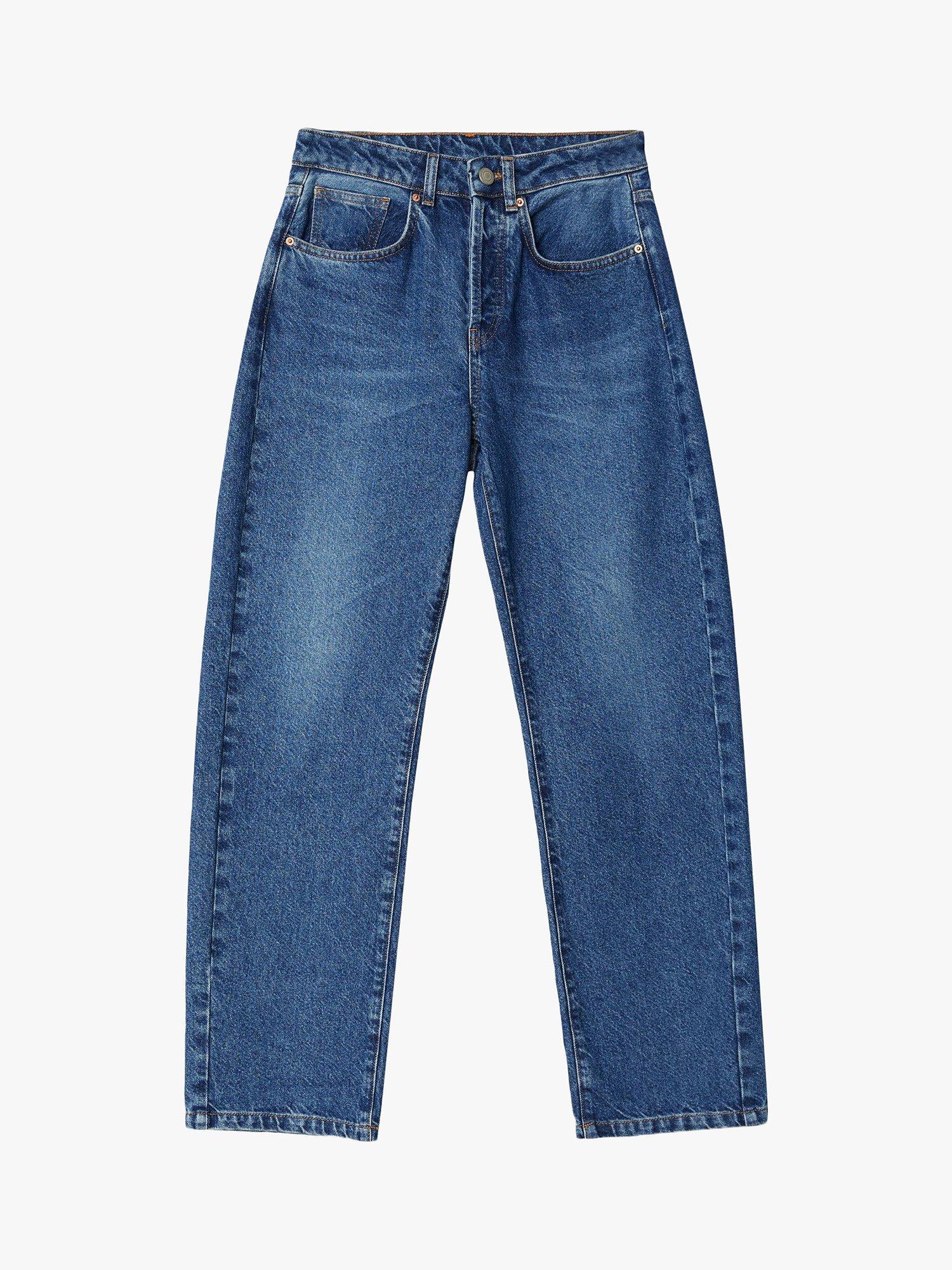 Product image 4 of 4, which shows Albaray Boyfriend Jeans, Dark Blue, 8