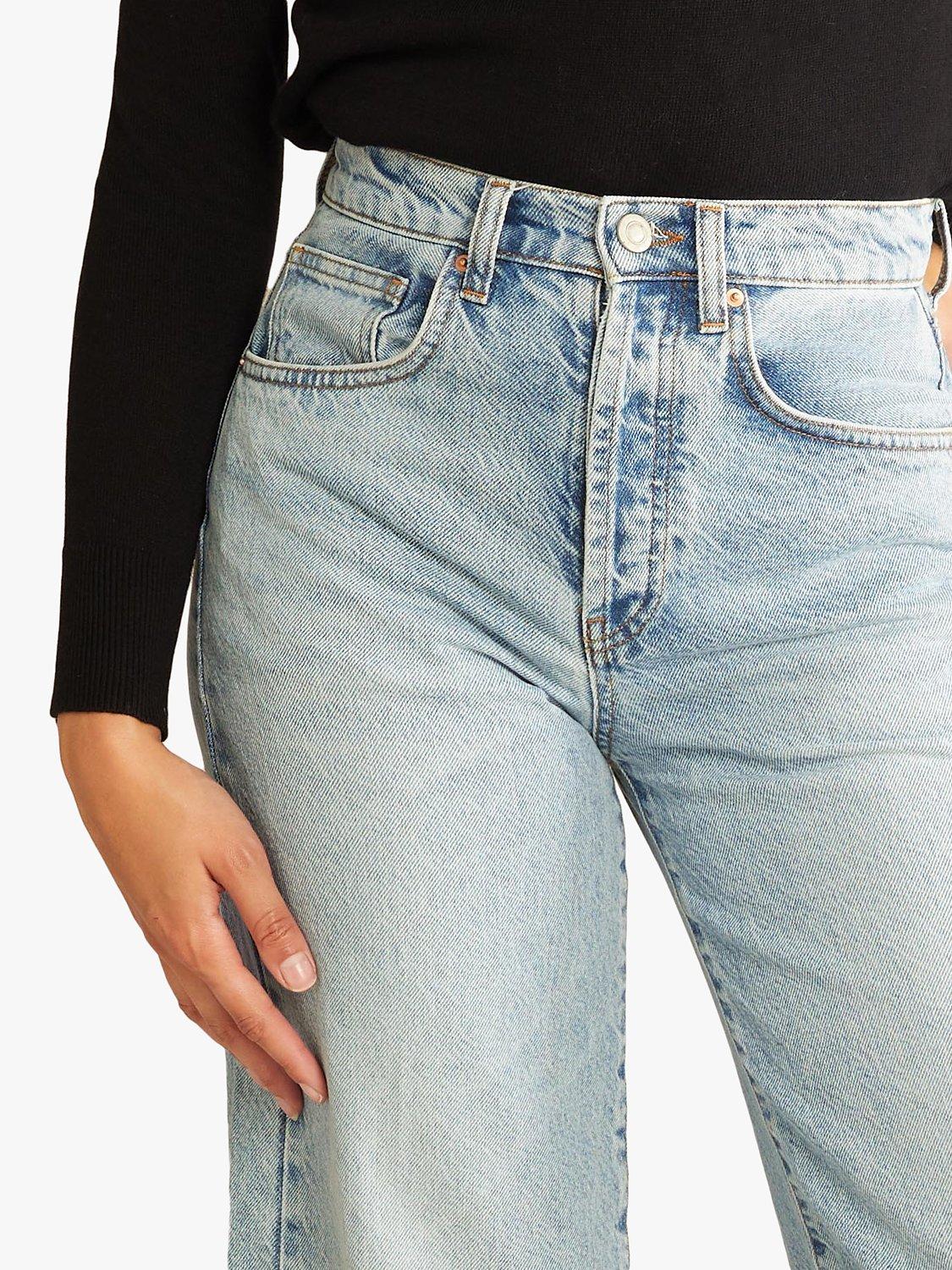 Product image 3 of 4, which shows Albaray Wide Leg Jeans, Light Blue, 8
