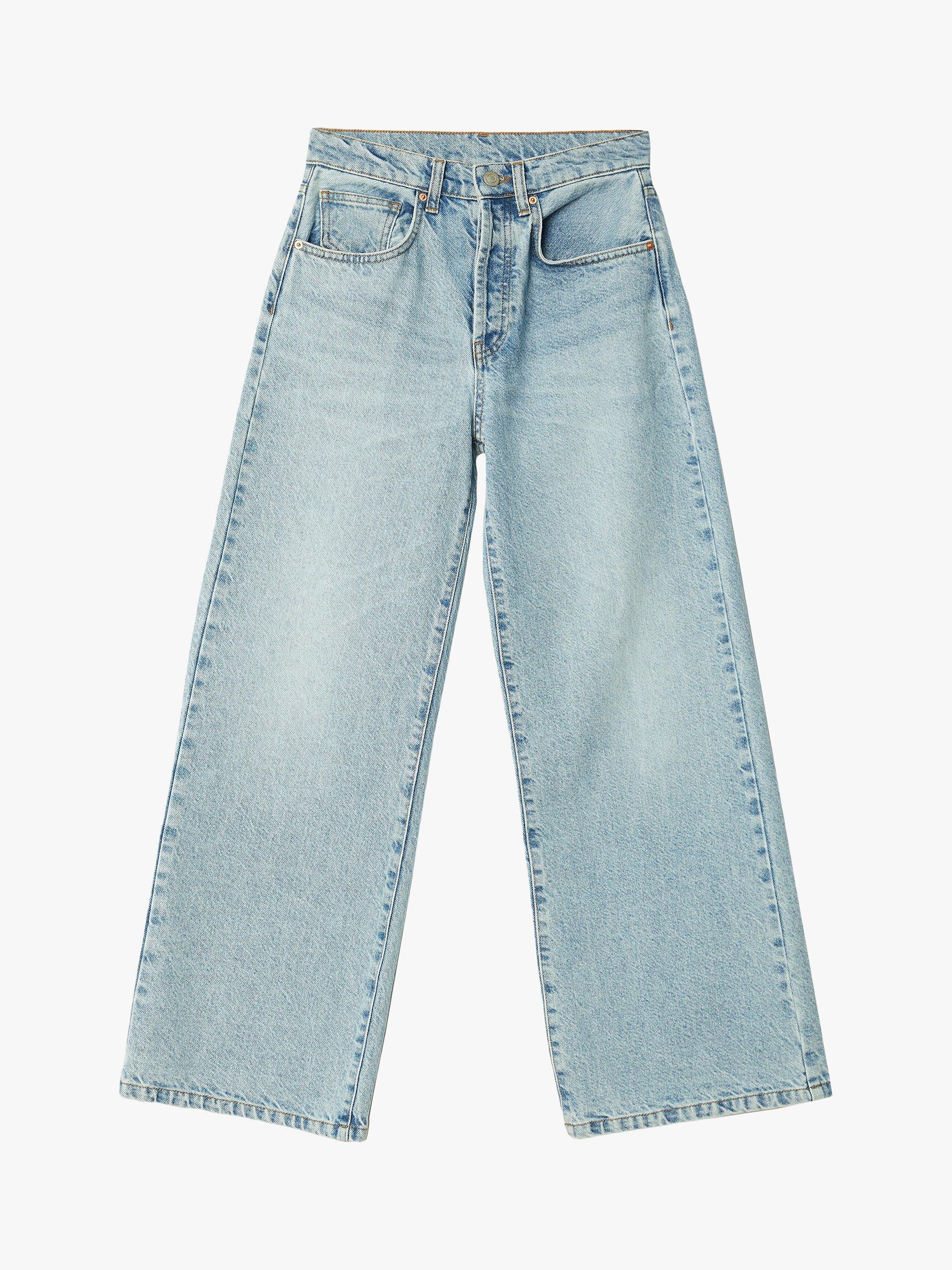 Product image 4 of 4, which shows Albaray Wide Leg Jeans, Light Blue, 8