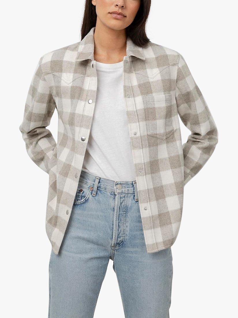 Rails Tripp Check Shirt Jacket, Ivory Rain