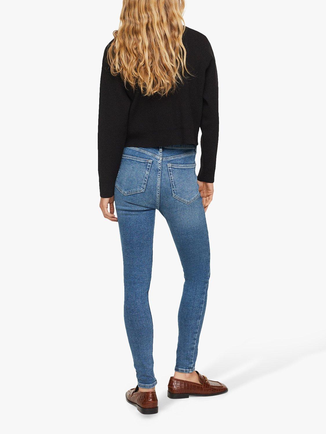Product image 4 of 8, which shows Mango Soho Skinny Jeans, Open Blue, 10
