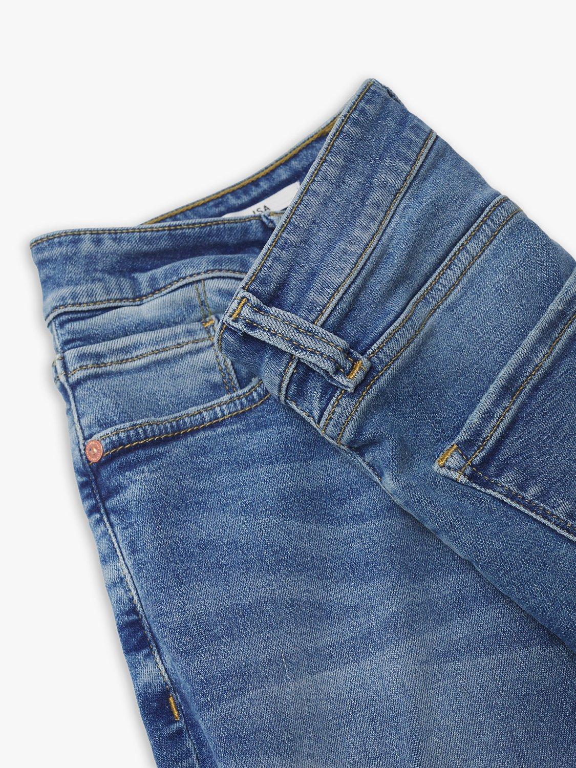 Mango Isa Crop Skinny Jeans, Blue, 8