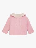 Trotters Lapinou Baby Teddy Cashmere Blend Coat, Pale Pink