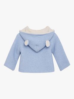 Trotters Lapinou Baby Teddy Cashmere Blend Coat - view 2, Pale Blue