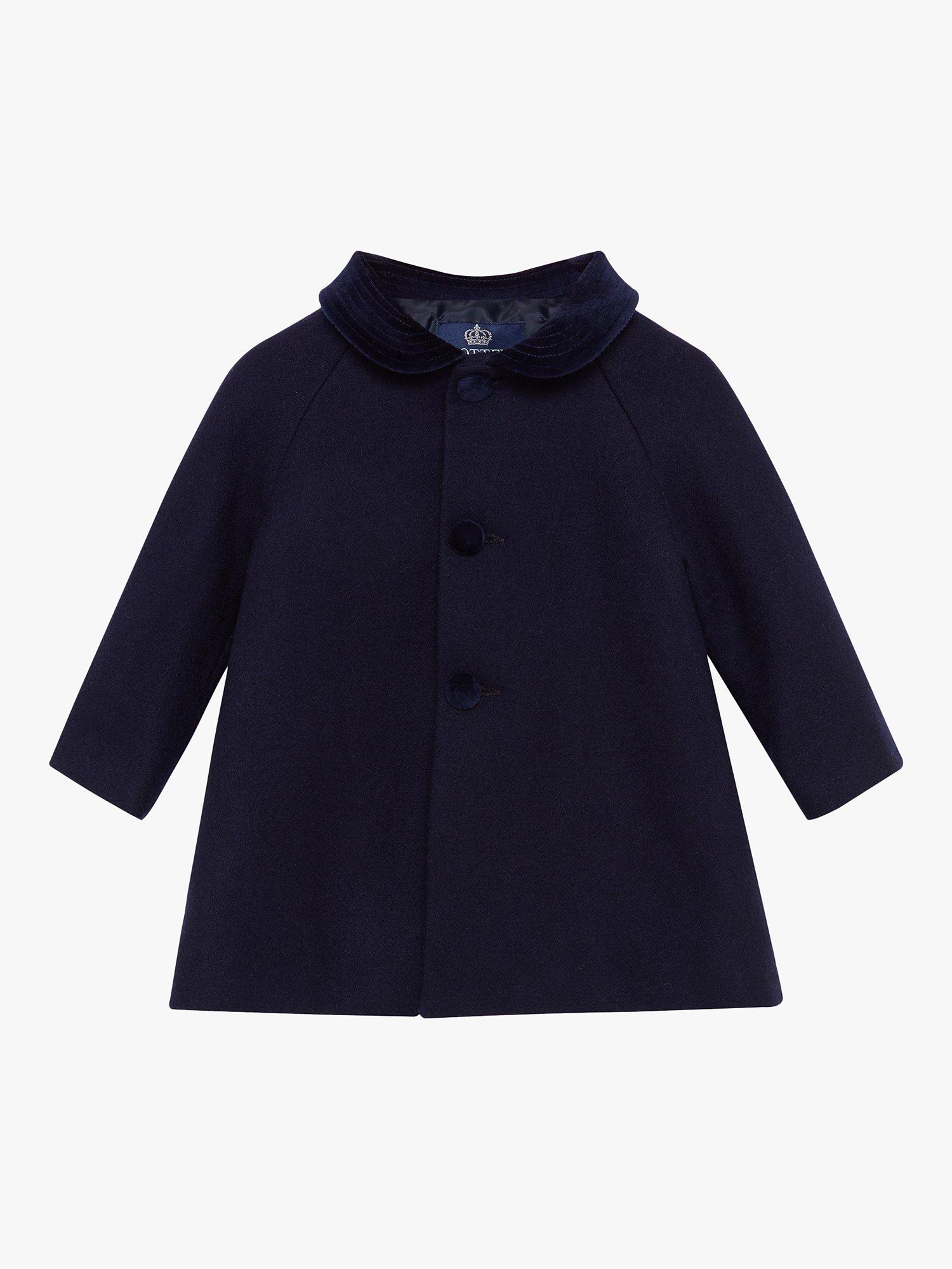 Product image 2 of 4, which shows Trotters Heritage Kids' Classic Raglan Coat, Navy, 6-12 months