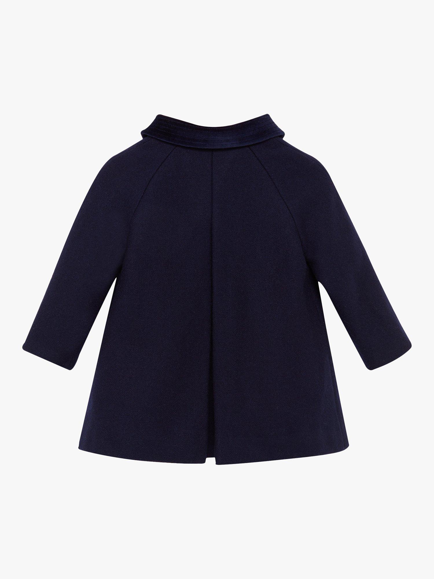Product image 3 of 4, which shows Trotters Heritage Kids' Classic Raglan Coat, Navy, 6-12 months
