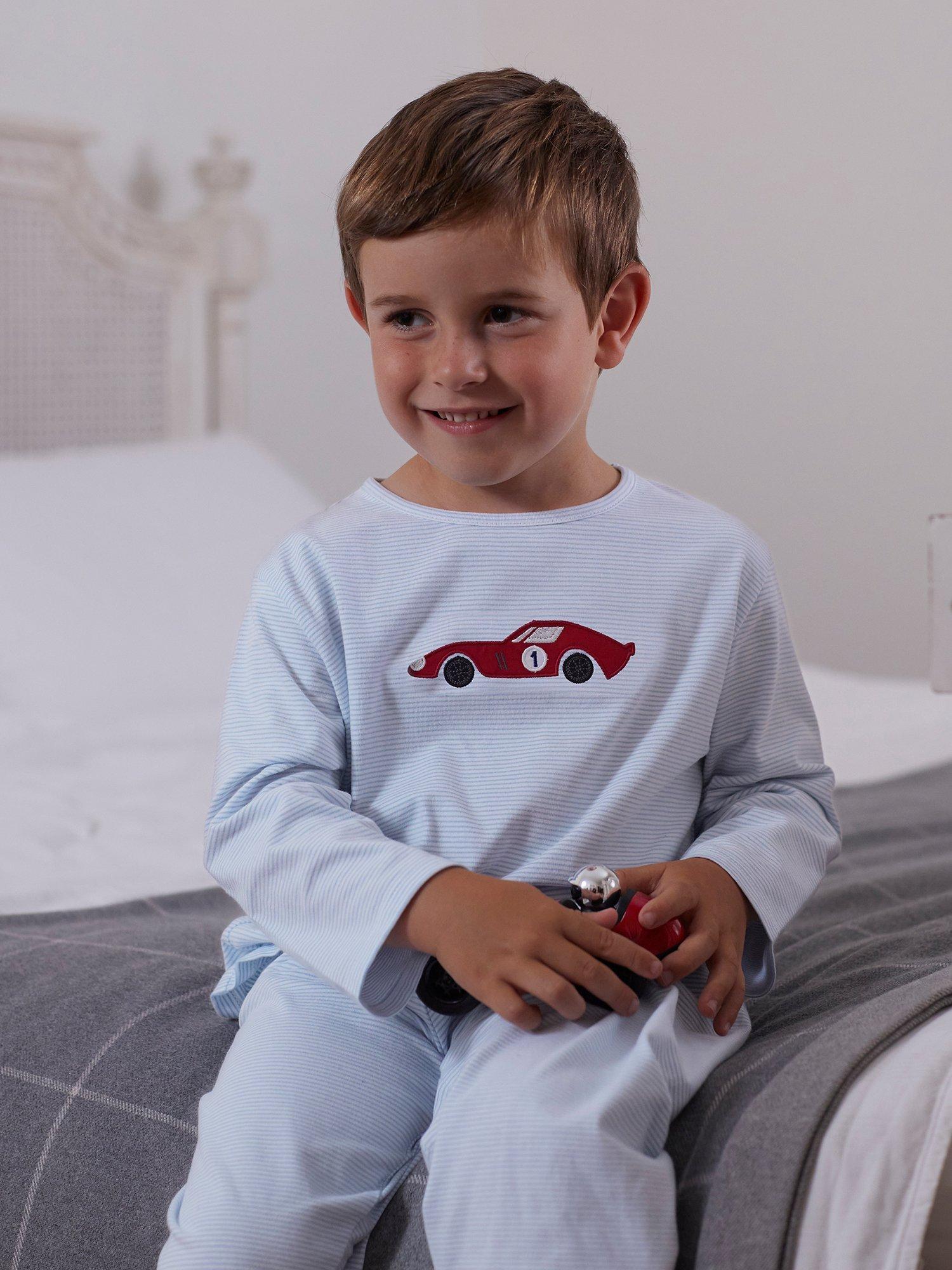 Trotters Original Pyjama Company Kids Sebastian Organic Cotton Pyjamas Blue