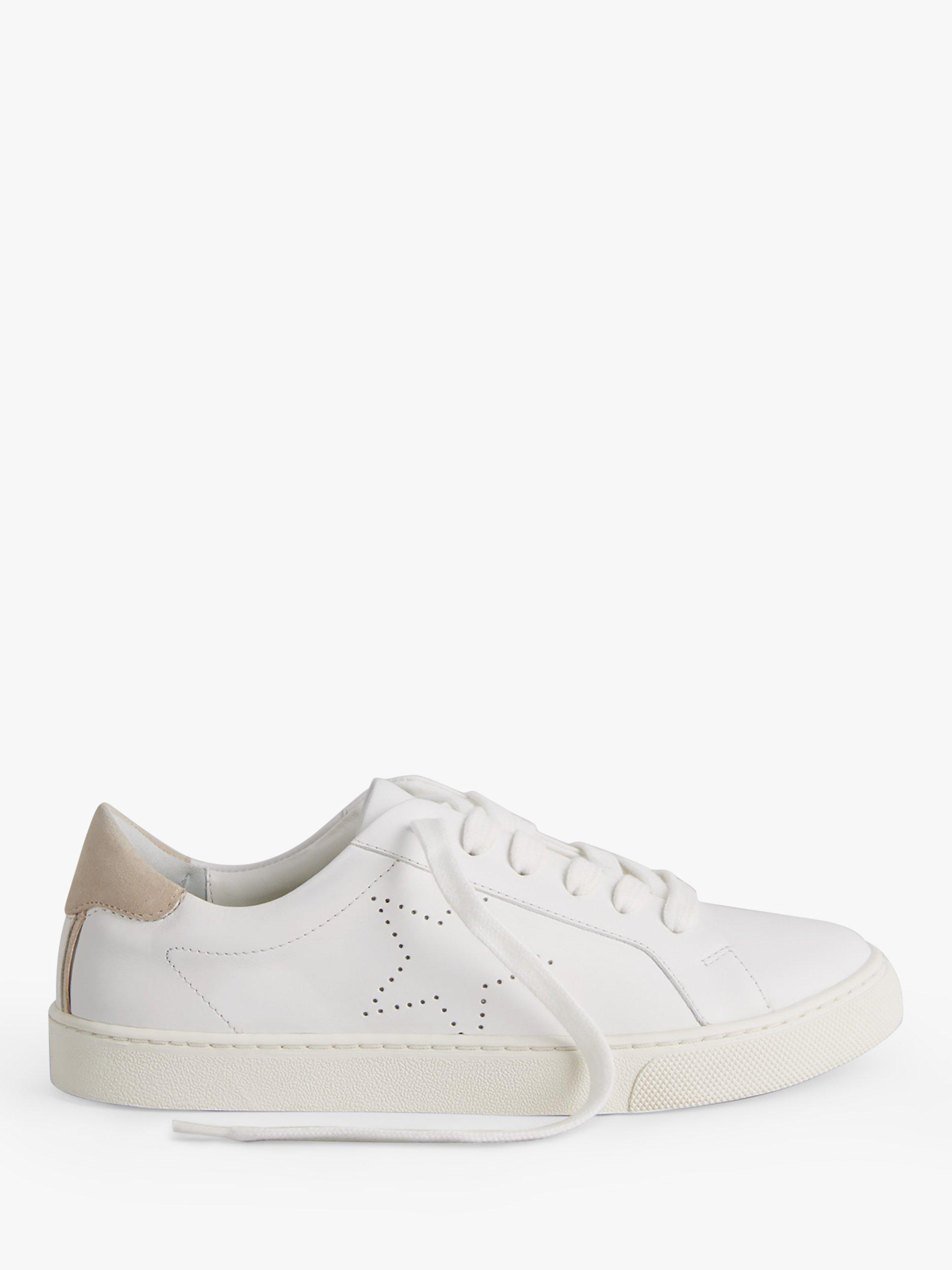 HUSH Morely Leather Trainers, White