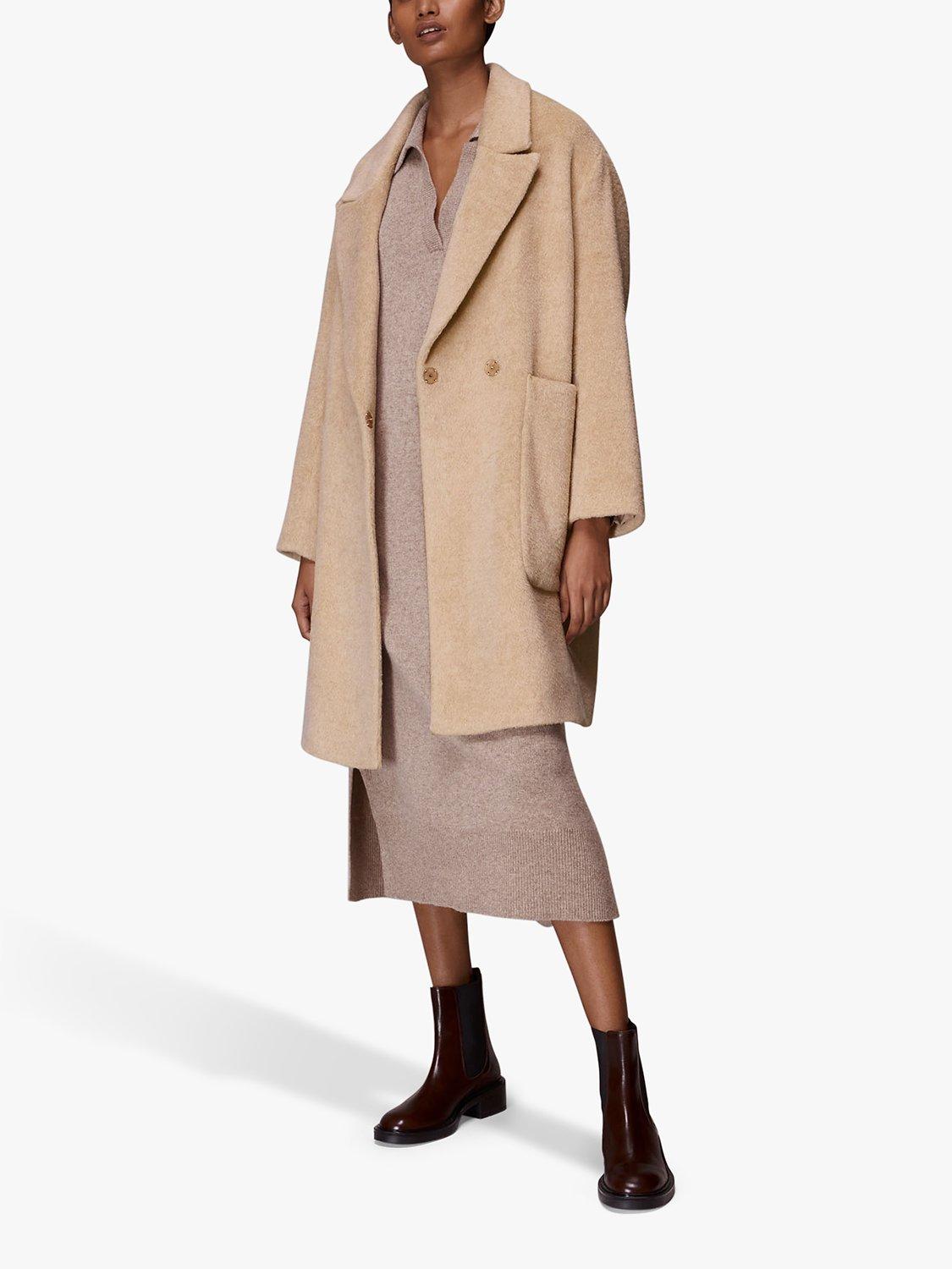 Whistles Lola Wool Blend Cocoon Coat
