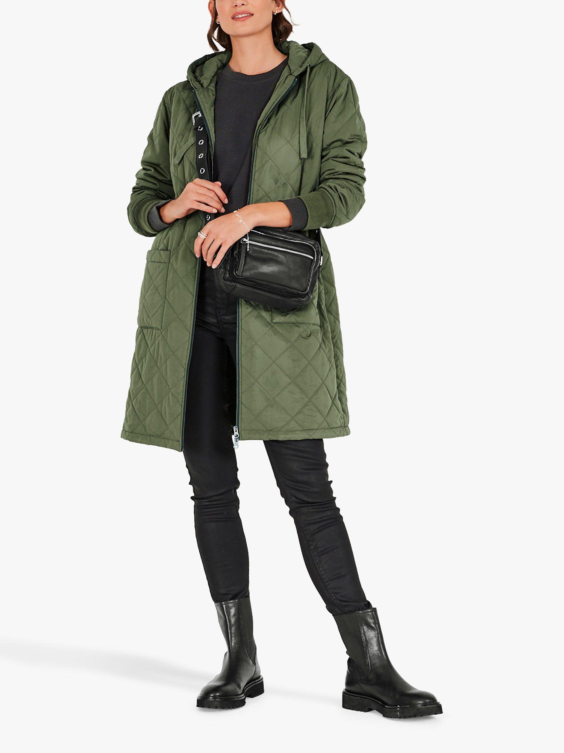HUSH Denver Quilted Parka, Olive