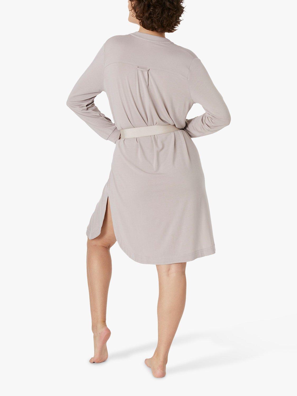 Product image 3 of 4, which shows Maison Lejaby Cosiness Loungewear Boyfriend Shirt, Argent Fume, S