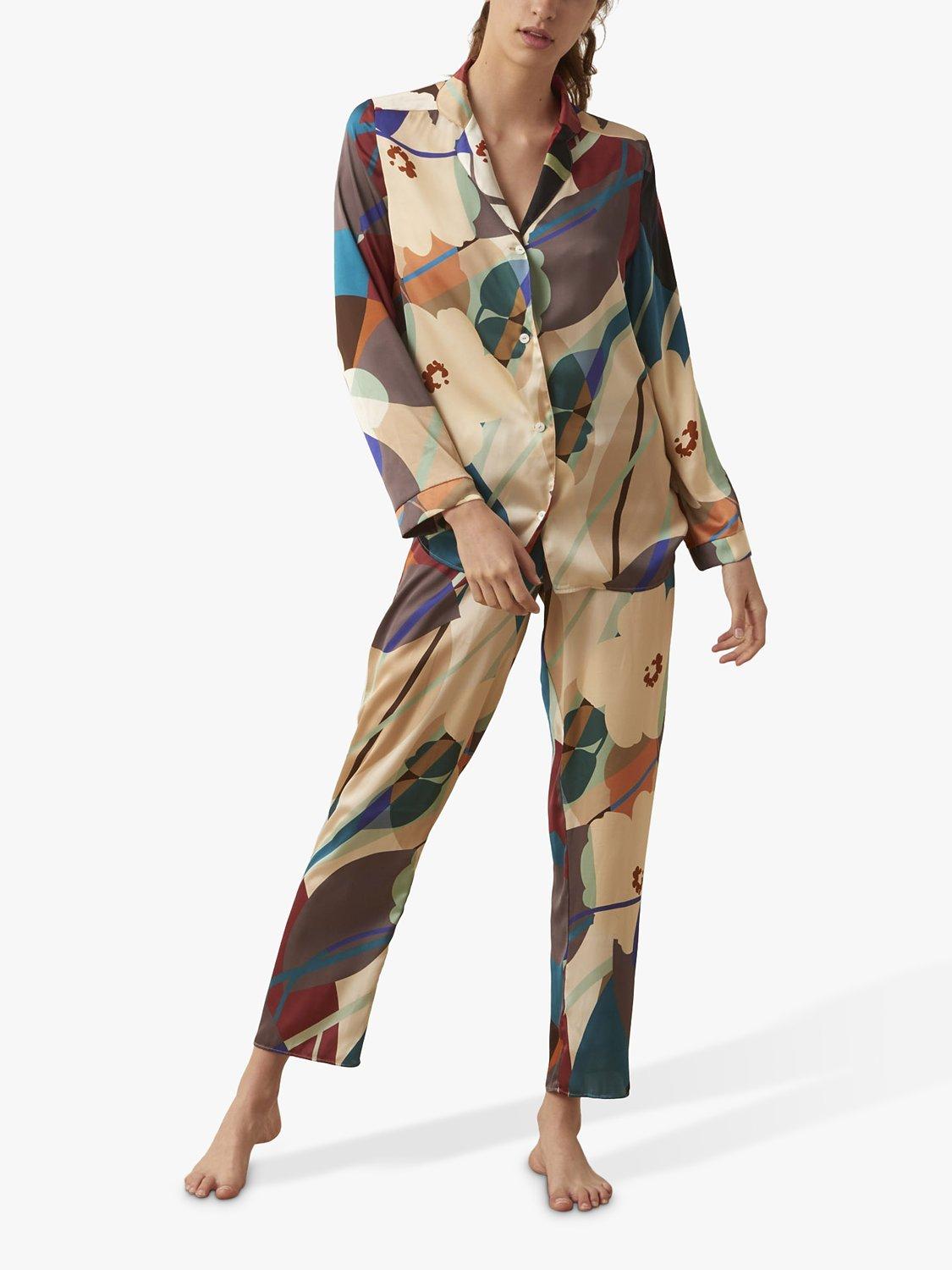 Product image 1 of 4, which shows Maison Lejaby Colour Flowers Pyjama Bottoms, Multi, S