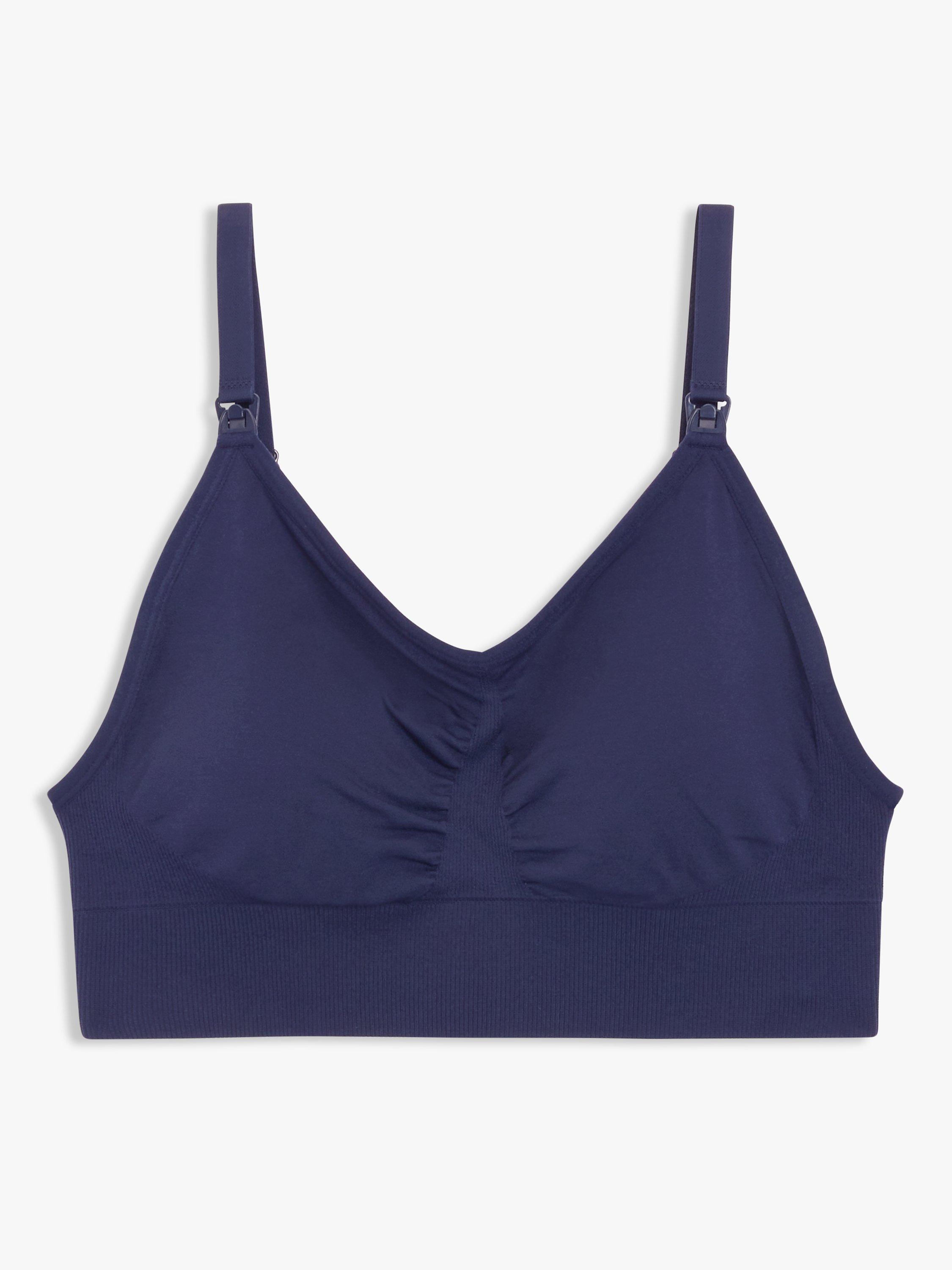 Product image 4 of 6, which shows John Lewis Maria Seam Free Maternity Bra, Pack of 2, Grey Marl/Navy, S