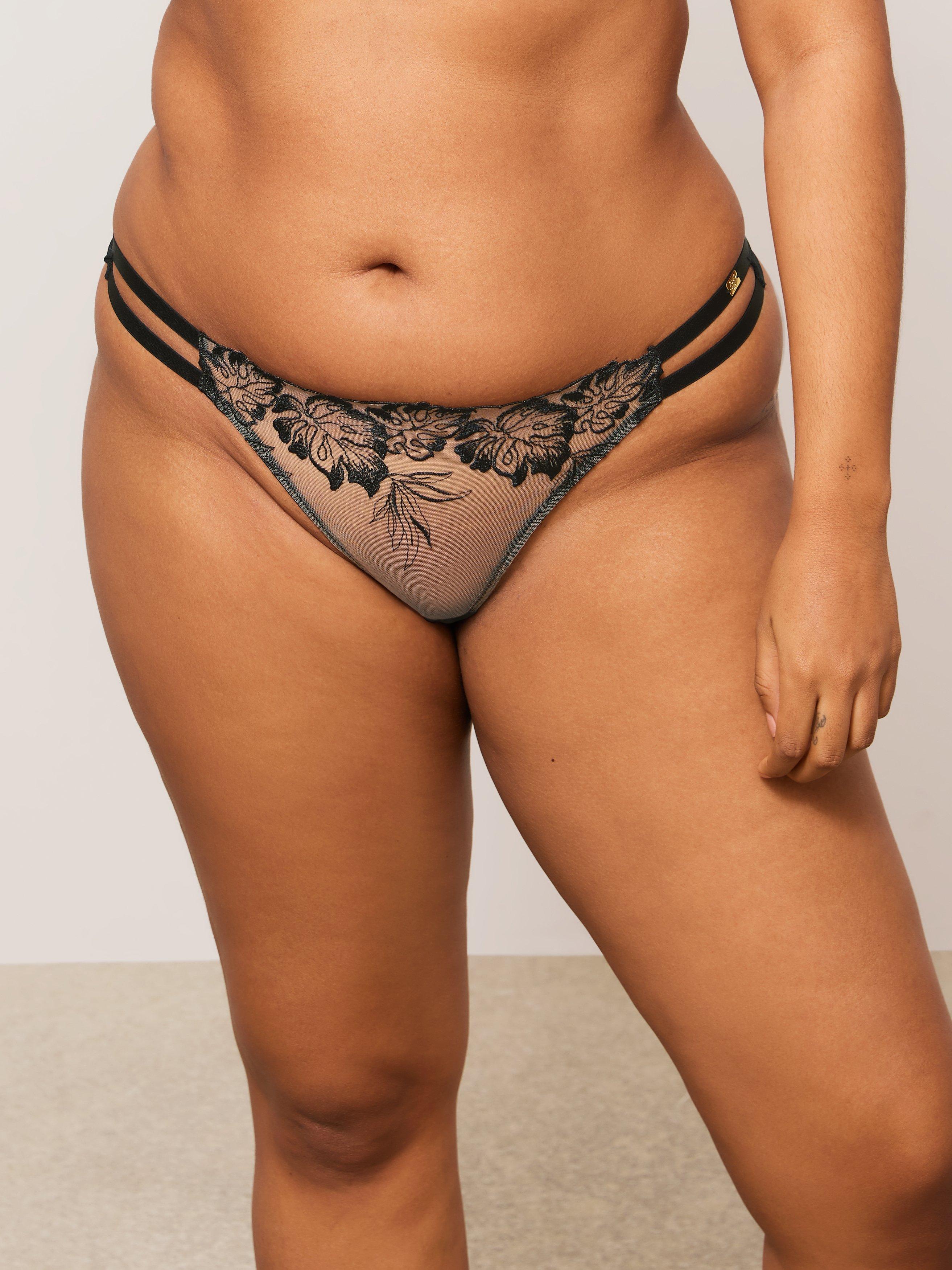 AND/OR Alexis Palm Thong, Black/Almond