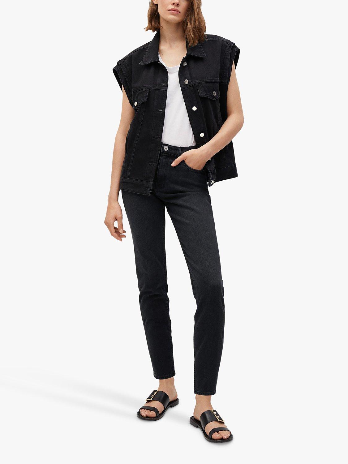 Product image 2 of 8, which shows Mango New Mom Fit High Waist Jeans, Black, 8