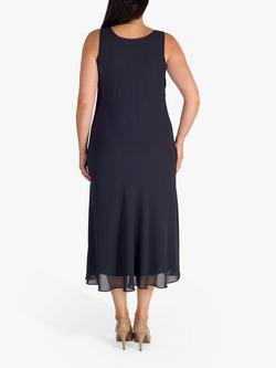 chesca Chiffon Midi Dress - view 2, Pewter