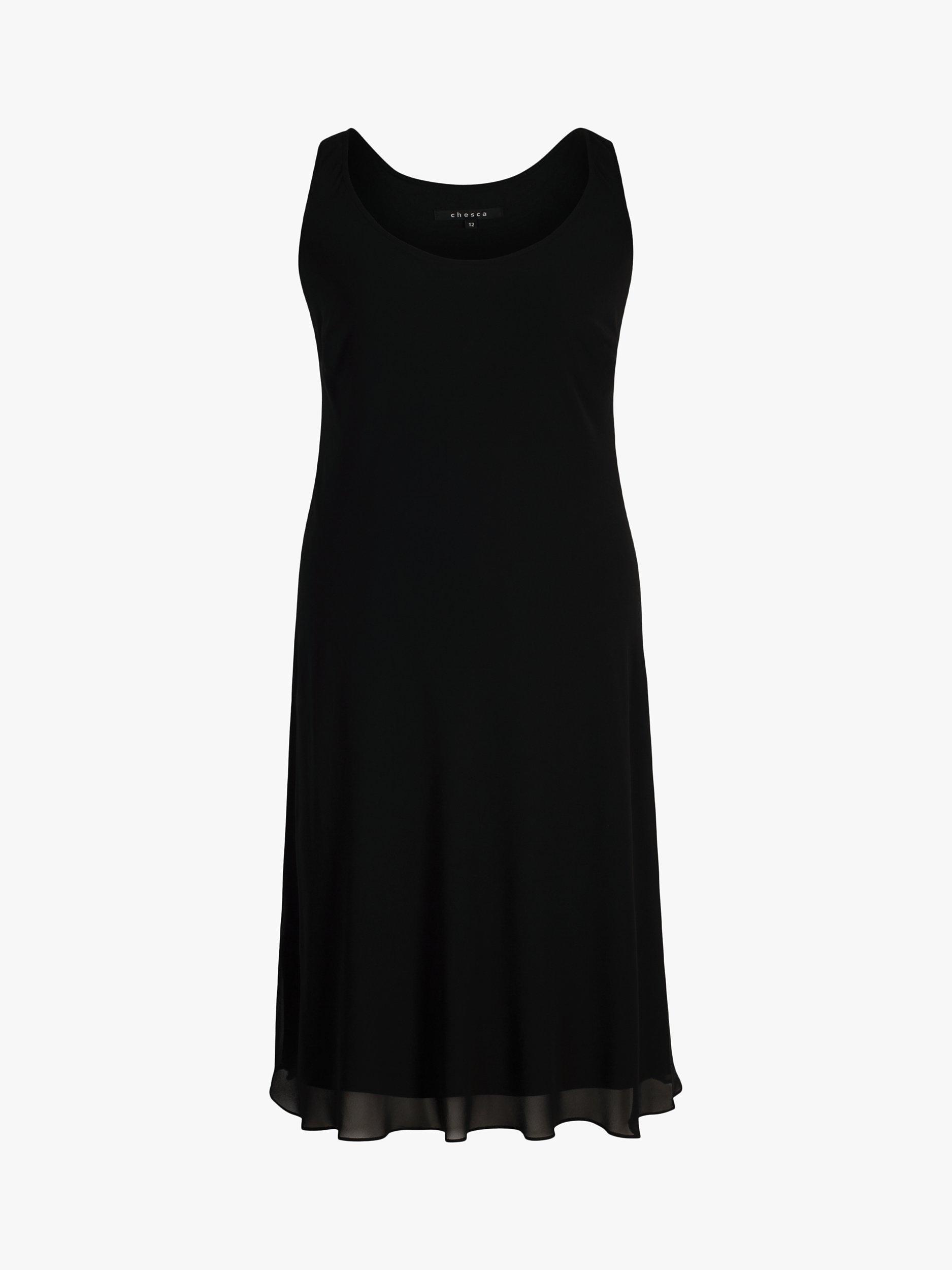 Product image 4 of 4, which shows chesca Chiffon Midi Dress, Black, 12