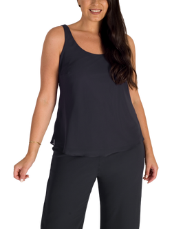 Chesca Chiffon Camisole, Pewter Grey
