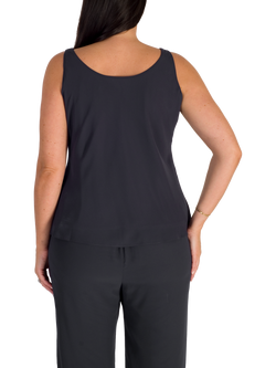 Chesca Chiffon Camisole - view 2, Pewter Grey