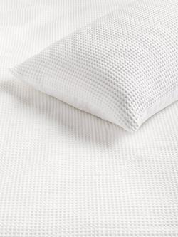 John Lewis Aurelia Pure Cotton Waffle Duvet Cover Set - view 2, White