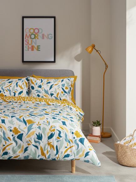 John Lewis Petals Pure Cotton Percale Duvet Cover Set - view 2, Multi