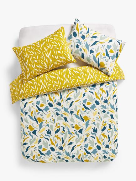 John Lewis Petals Pure Cotton Percale Duvet Cover Set, Multi