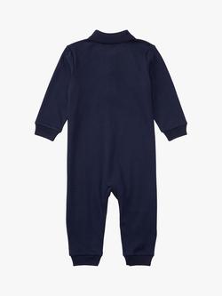 Polo Ralph Lauren Baby Schiffli Logo Sleepsuit - view 2, Blue Navy