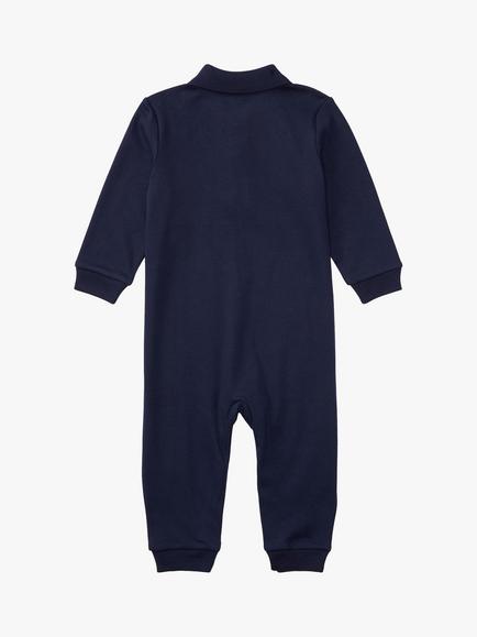 Polo Ralph Lauren Baby Schiffli Logo Sleepsuit - view 2, Blue Navy