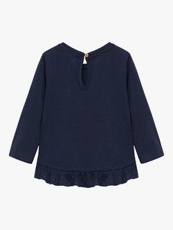 Mango Kids' Birdy Friends Forever Tee, Navy - view 2, Navy