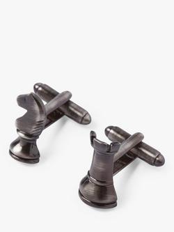 Simon Carter Chess Pieces Cufflinks, Grey, Grey