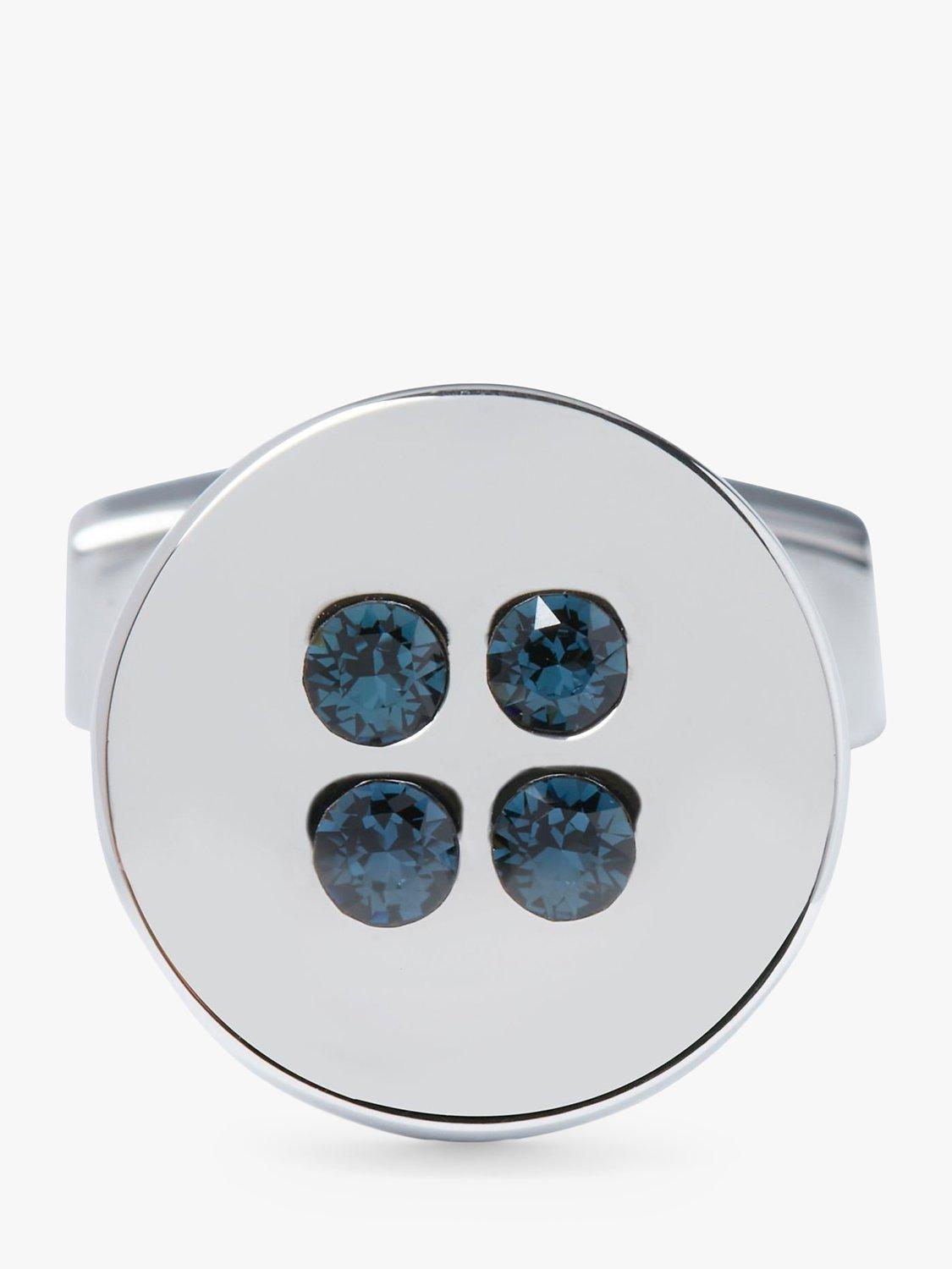 Simon Carter Swarovski Crystal Button Cufflinks, Blue