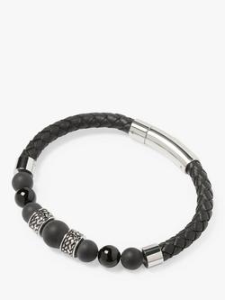 Simon Carter Men's Combination Trigger Clasp Bracelet, Onyx, Onyx
