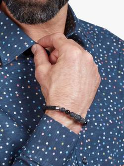 Simon Carter Men's Combination Trigger Clasp Bracelet, Onyx - view 2, Onyx