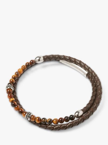 Simon Carter Men's Hayle Technical Combination Bracelet, Tigerseye, Tigerseye