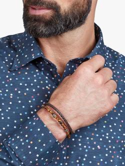 Simon Carter Men's Hayle Technical Combination Bracelet, Tigerseye - view 2, Tigerseye