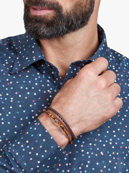 Simon Carter Men's Hayle Technical Combination Bracelet, Tigerseye - view 2, Tigerseye