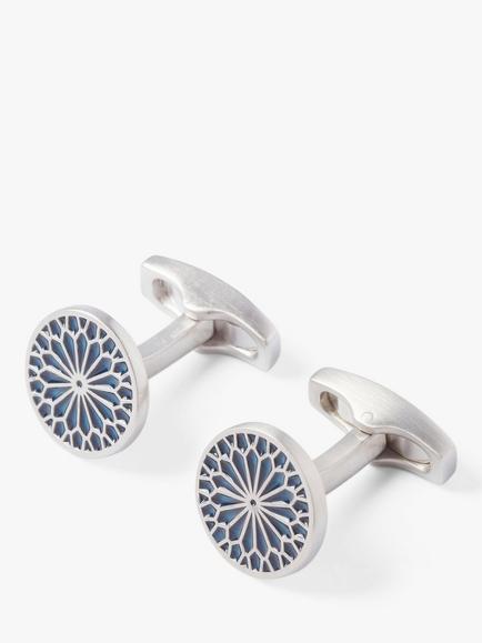 Simon Carter Stained Glass Window Cufflinks, Navy, Navy