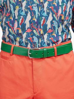 Simon Carter Plain Leather Belt - view 2, Green