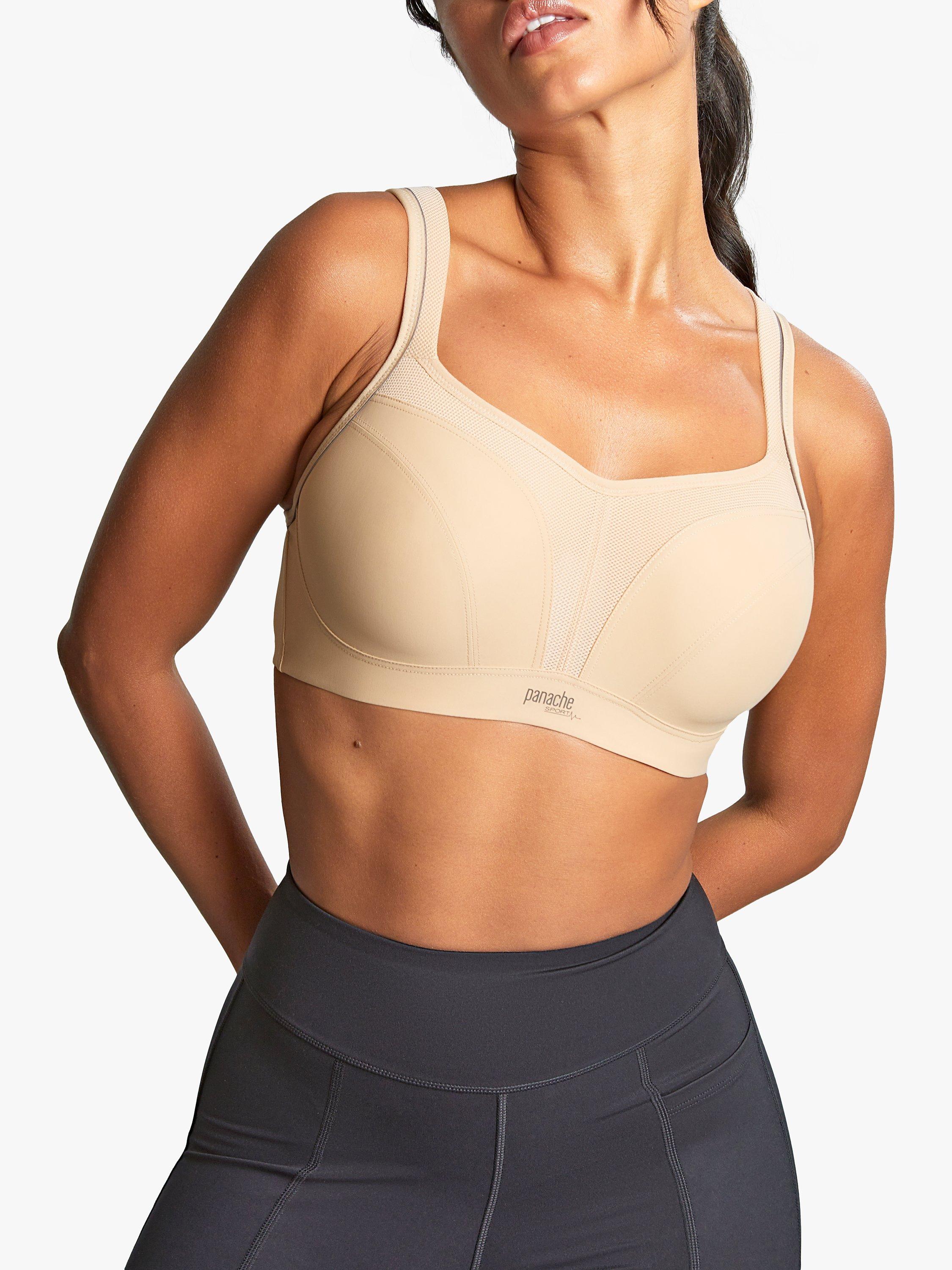 Product image 4 of 8, which shows Panache Power Underwired Sports Bra, Latte, 28DD