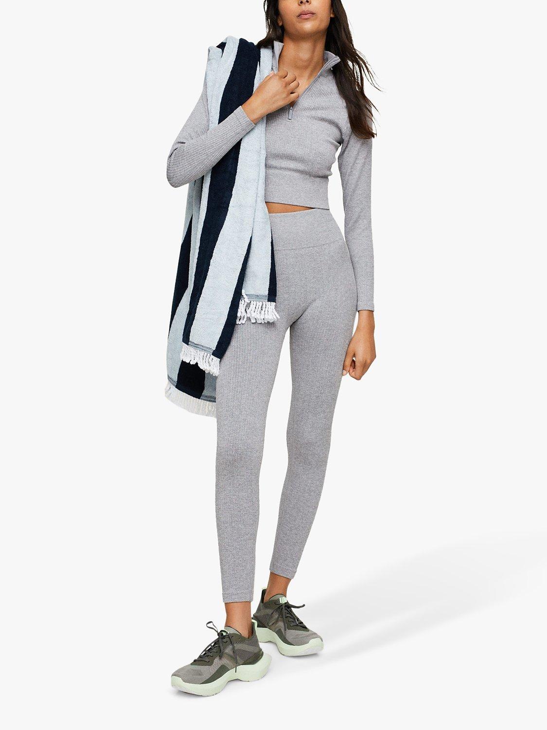Product image 2 of 6, which shows Mango Cali Leggings, Medium Grey, XS