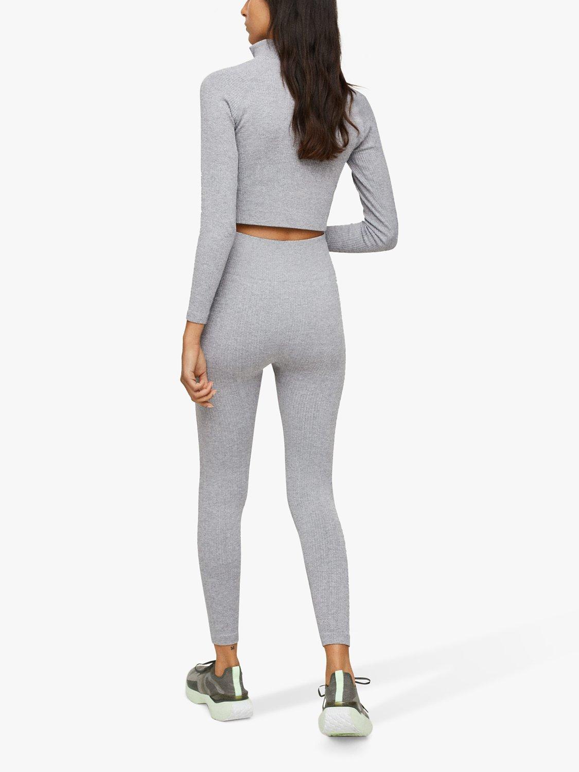 Product image 4 of 6, which shows Mango Cali Leggings, Medium Grey, XS