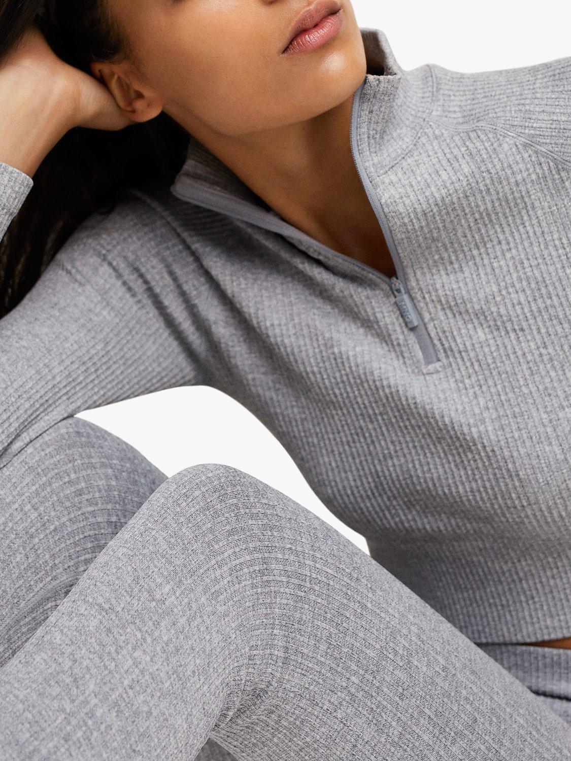 Product image 5 of 6, which shows Mango Cali Leggings, Medium Grey, XS